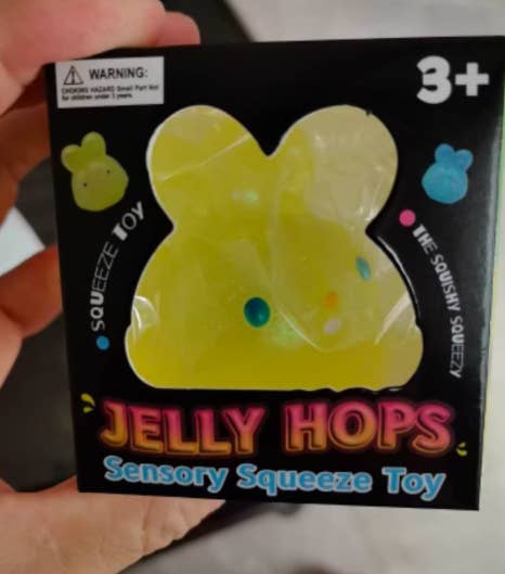 Gummy bear cute cat Squishy fidget Toy Stress Relief Toy: Bunny / Blue