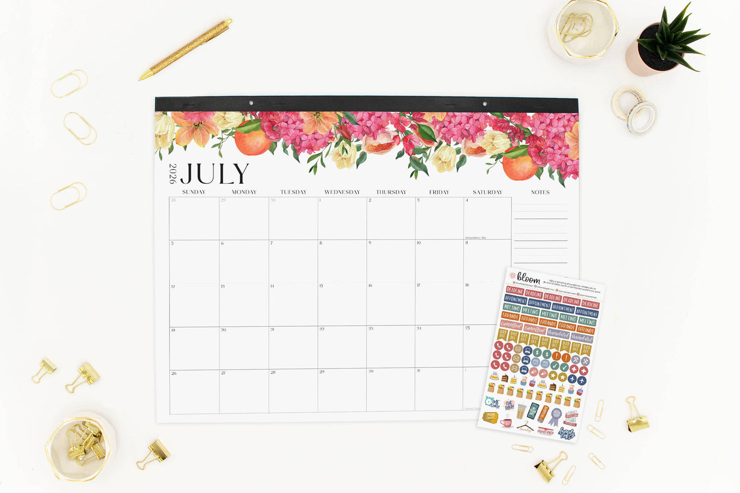 2026-27 Academic Desk & Wall Calendar - 21" x 16": Seasonal