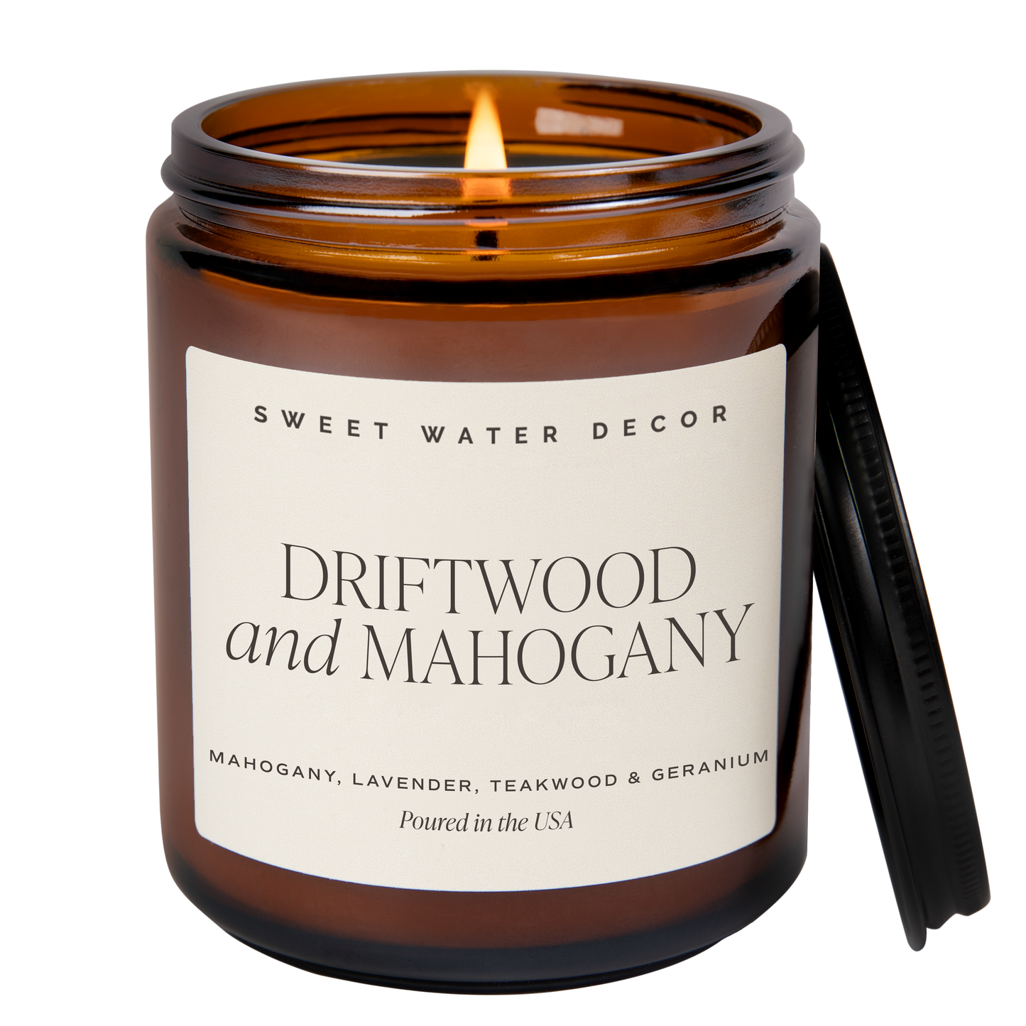 Driftwood and Mahogany 9 oz Soy Candle - Home Decor & Gifts