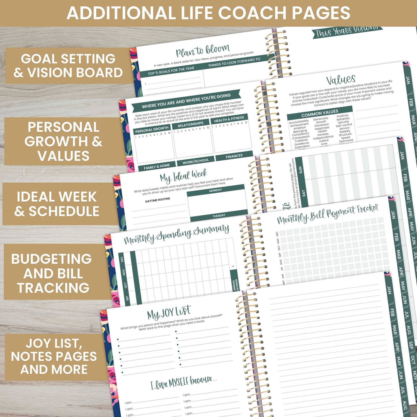 Undated Planner - 5" x 8" size: Be Kind