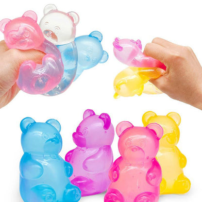 Gummy bear cute cat  Squishy fidget Toy Stress Relief Toy: Bunny / Blue