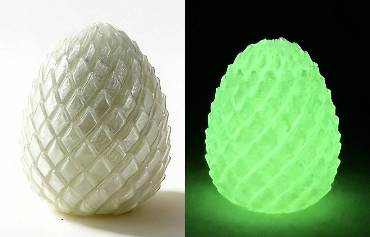 3D Printed Dragon Egg Twisty Fidget Toy Stress-Relief Toy: Aurora Red & Blue