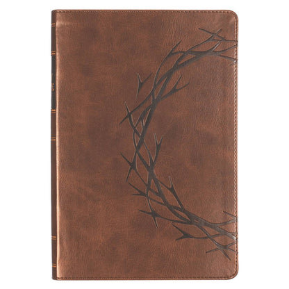 KJV Bible Giant Print Full-size Faux Leather, Crown/Amazing