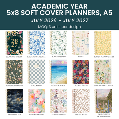 2026-2027 Soft Cover Academic Planner - 5" x 8" size: Coastal Calm