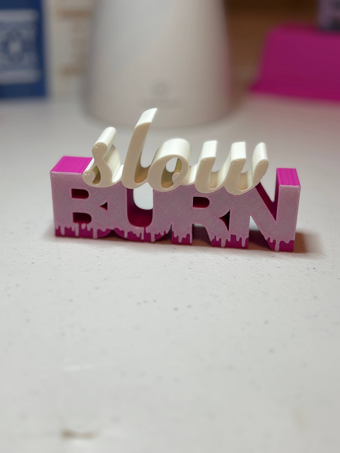 Slow Burn Sign (Pink)