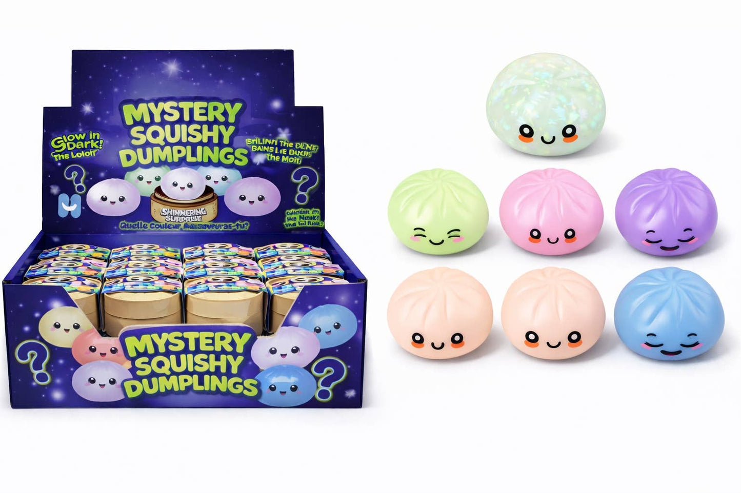 IN STOCK USA - Mystery Squishy Dumpling - Glow in the Dark
