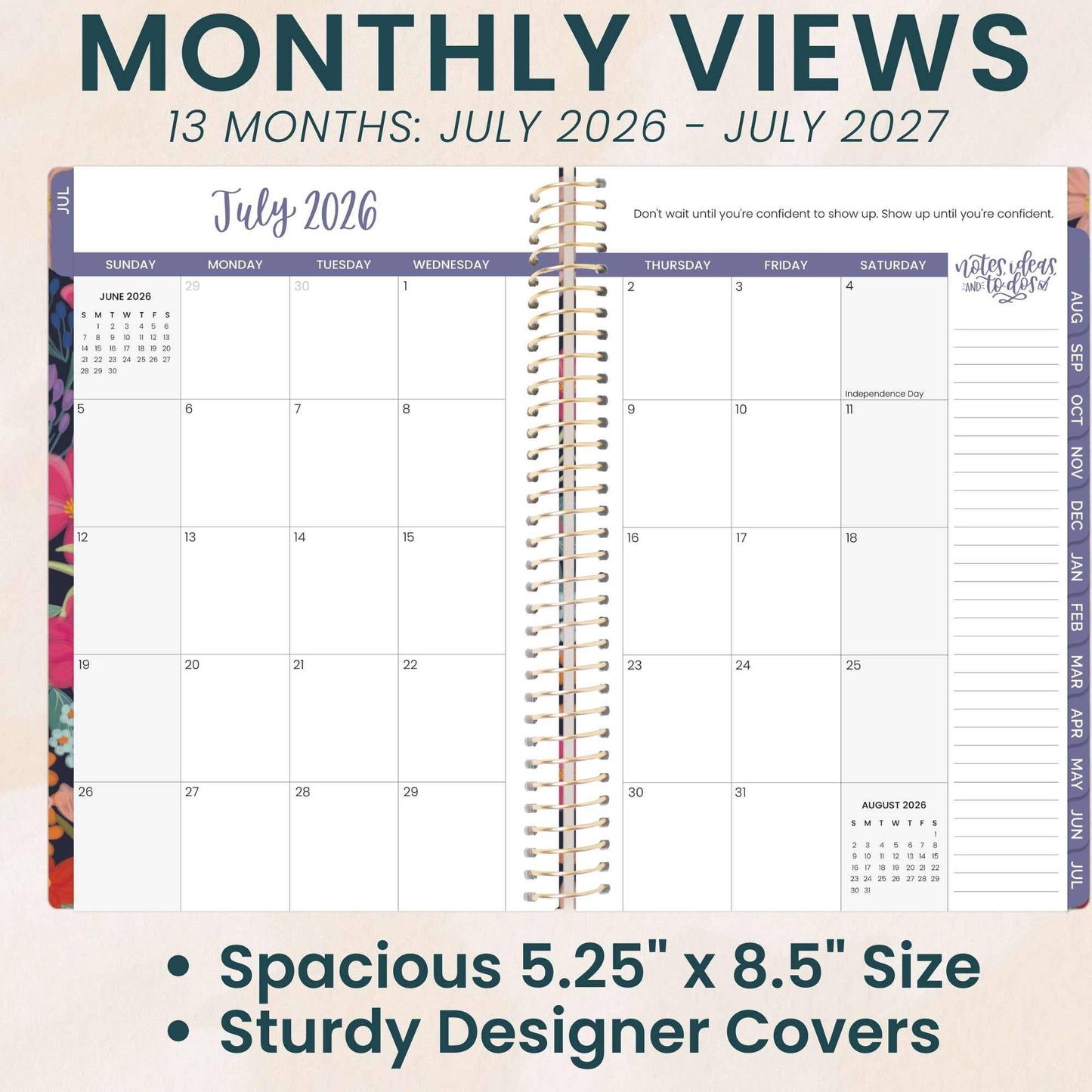 2026-2027 Soft Cover Academic Planner - 5" x 8" size: Coastal Calm