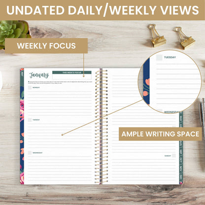 Undated Planner - 5" x 8" size: Be Kind
