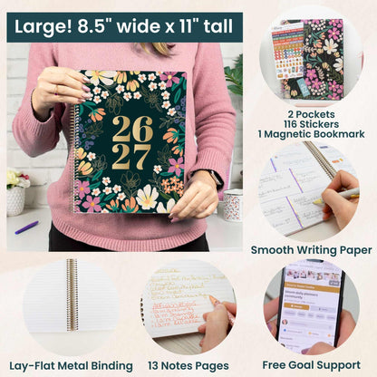 2026-27 Soft Cover Academic Planner, 8.5x11 Size: Midnight Sky