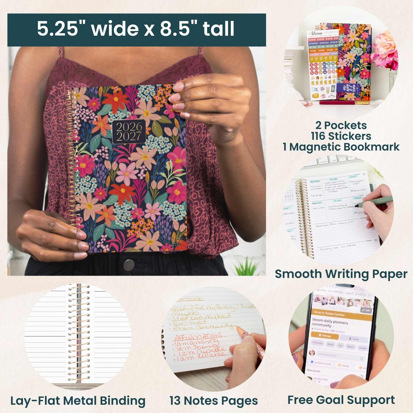 2026-2027 Soft Cover Academic Planner - 5" x 8" size: Coastal Calm