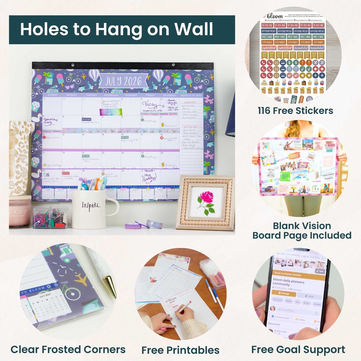 2026-27 Academic Desk & Wall Calendar - 21" x 16": Seasonal