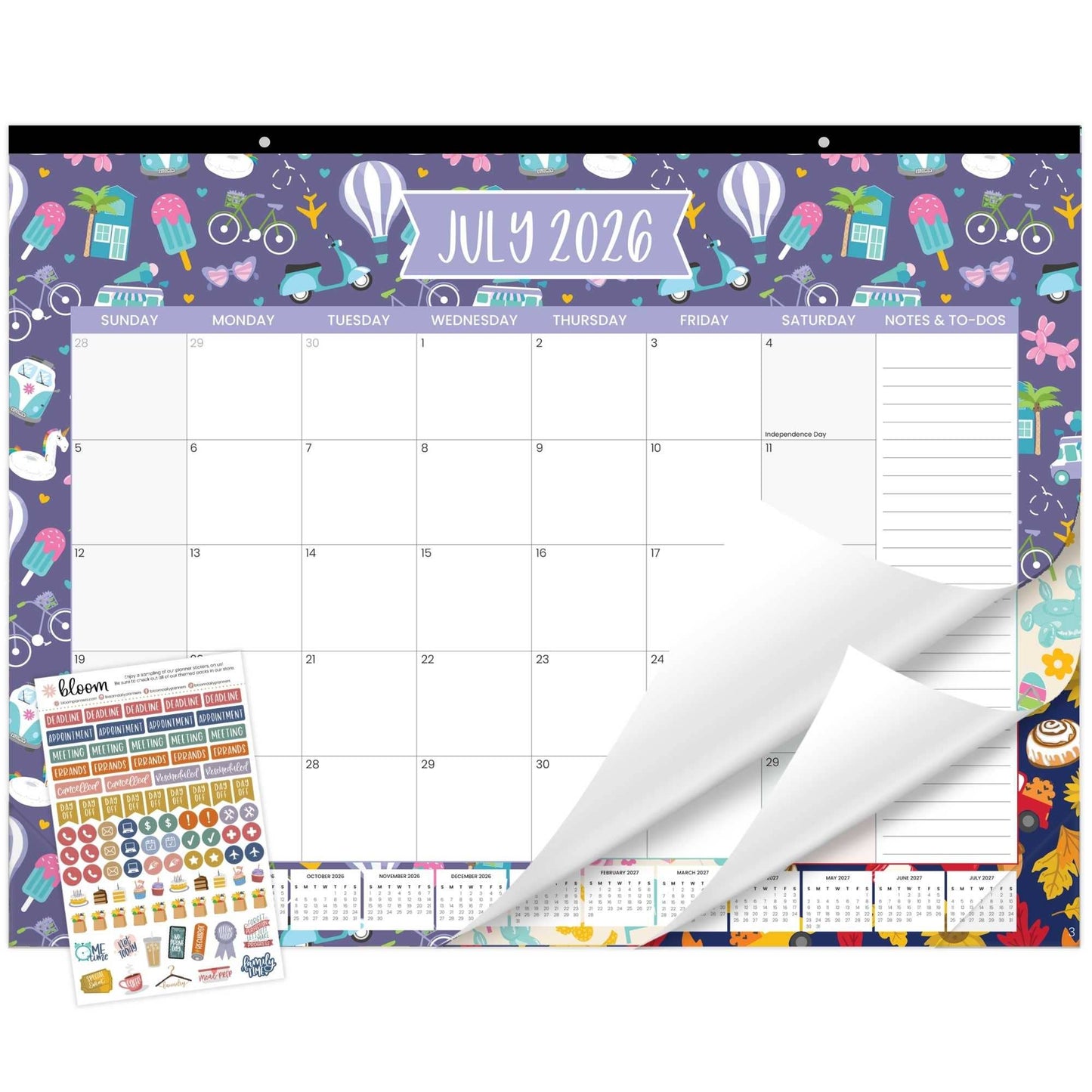 2026-27 Academic Desk & Wall Calendar - 21" x 16": Seasonal