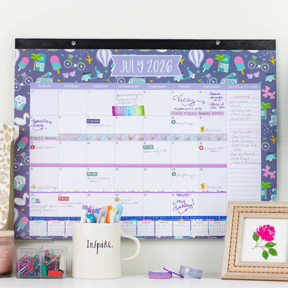 2026-27 Academic Desk & Wall Calendar - 21" x 16": Seasonal