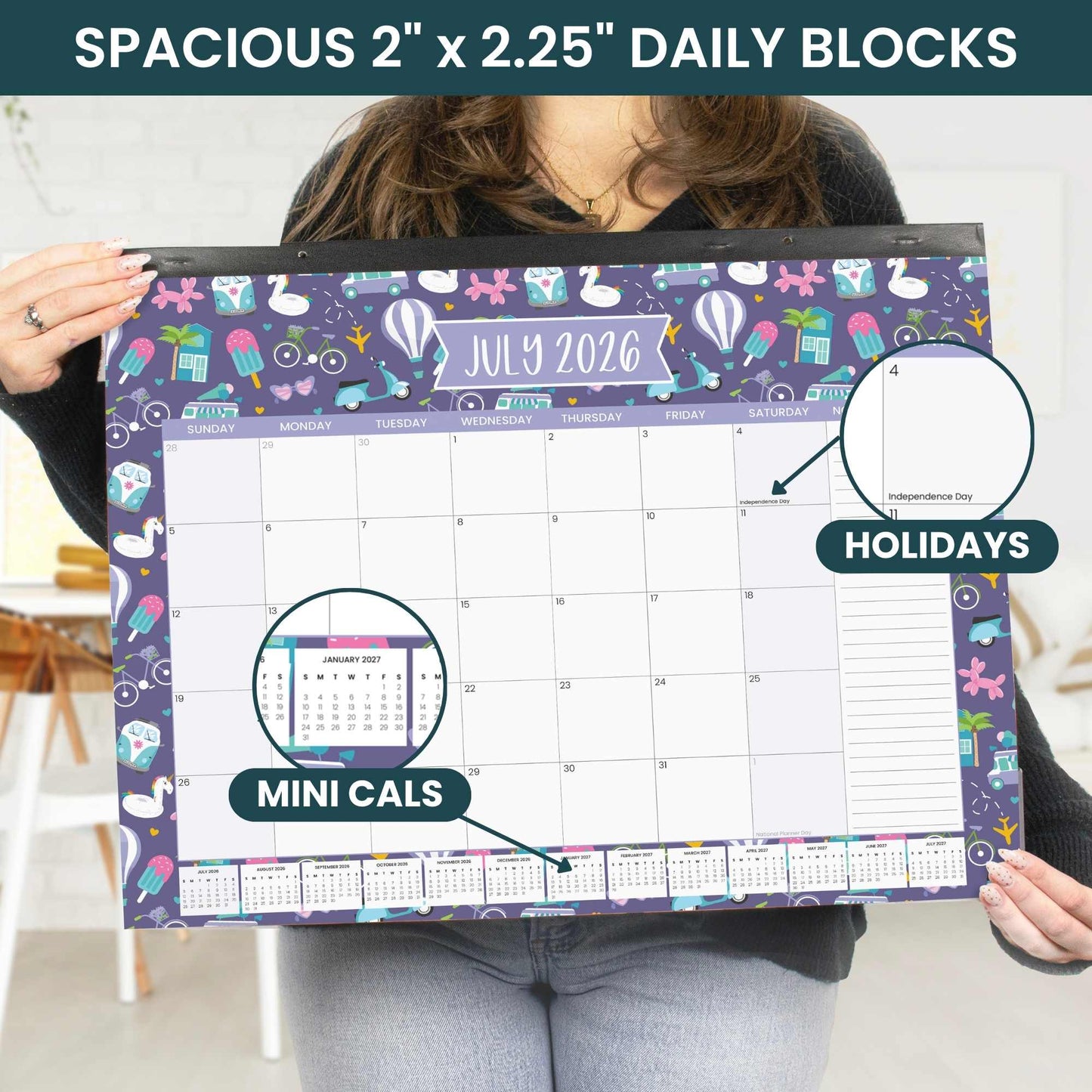 2026-27 Academic Desk & Wall Calendar - 21" x 16": Seasonal