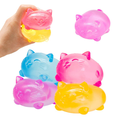 Gummy bear cute cat  Squishy fidget Toy Stress Relief Toy: Bunny / Blue