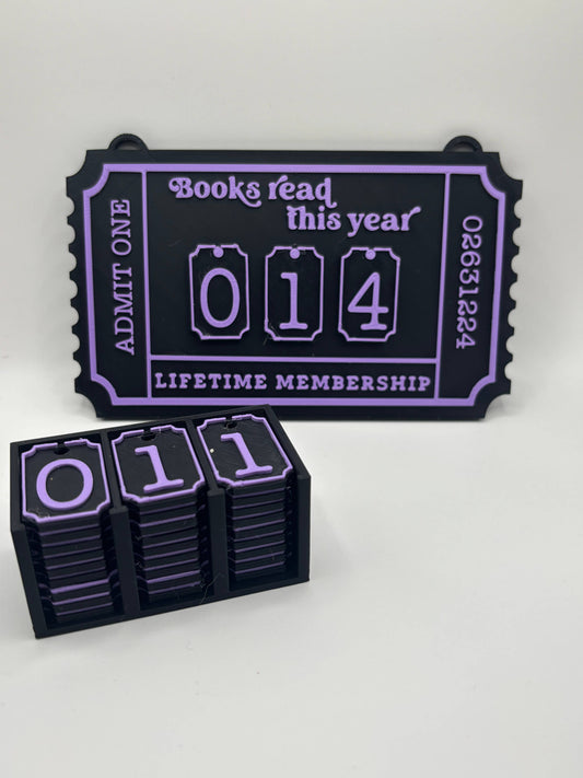 Hanging Book Counter with Numbers and Number Holder