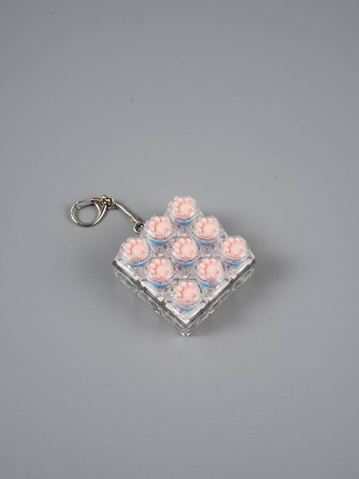 9-Grid Cat Paw Keyboard Fidget toy Stress-Relief Keychain: 2