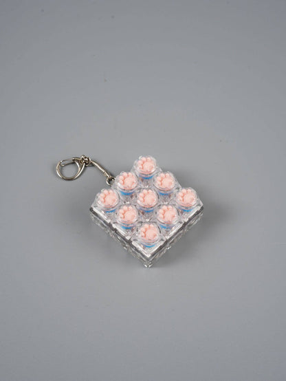 9-Grid Cat Paw Keyboard Fidget toy Stress-Relief Keychain: 2