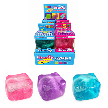 Gold Dust Crystal Ice Stress Toy Cube MSND19