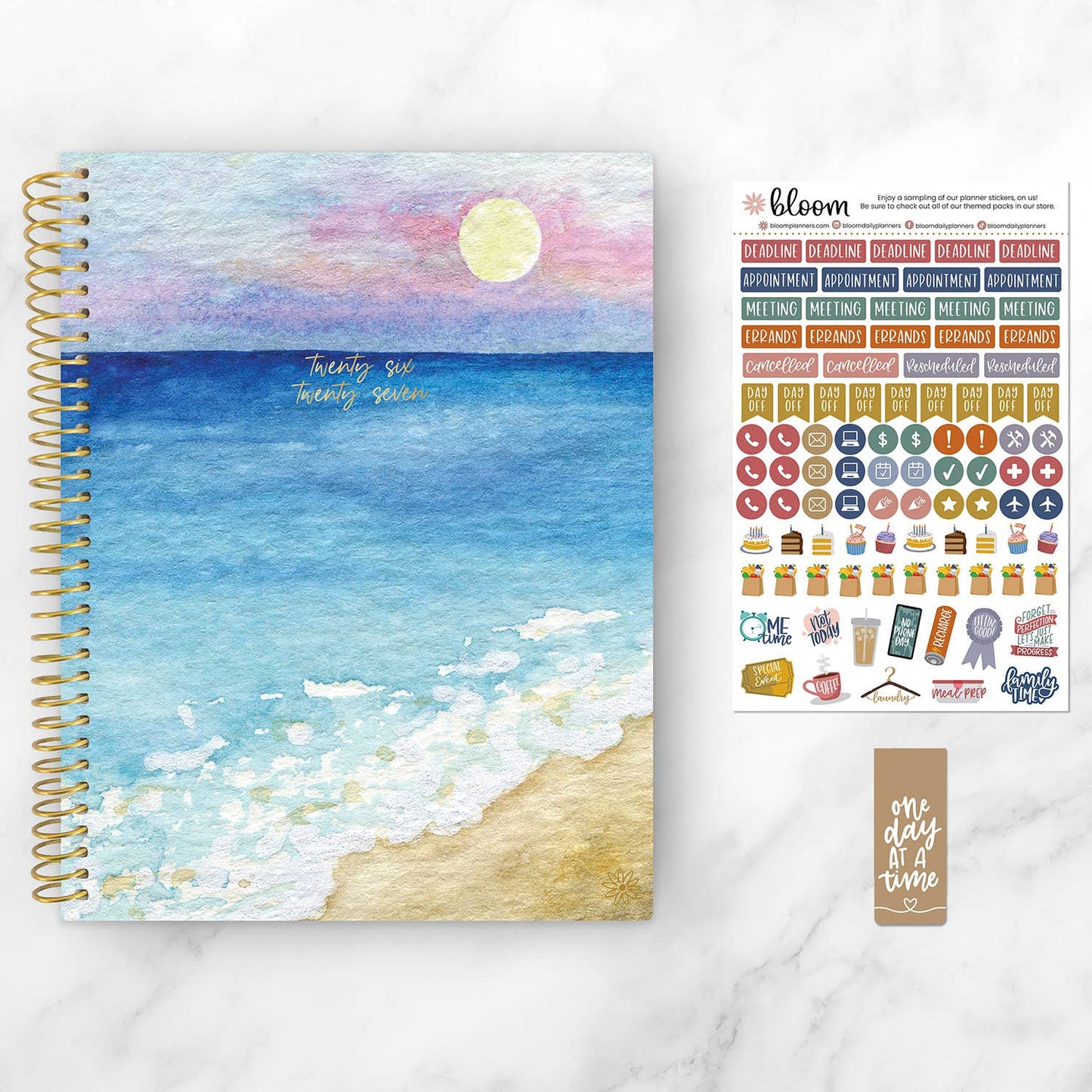 2026-27 Soft Cover Academic Planner, 8.5x11 Size: Coastal Calm