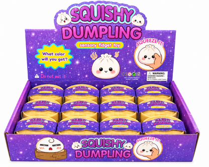Mini Glitter Gel Bead Dumpling Squishy – 12 PC Display MSDS7