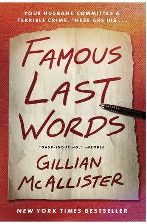 Famous Last Words: Gillian McAllister