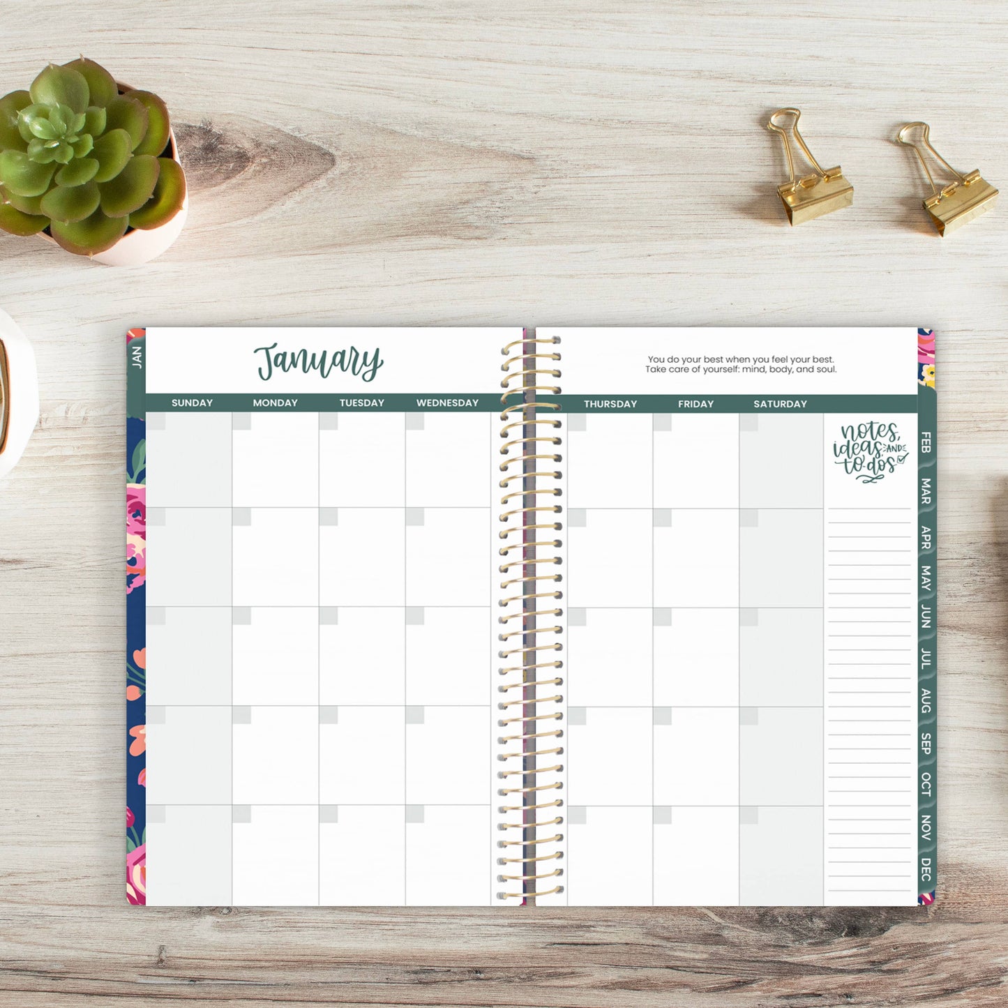 Undated Planner - 5" x 8" size: Be Kind