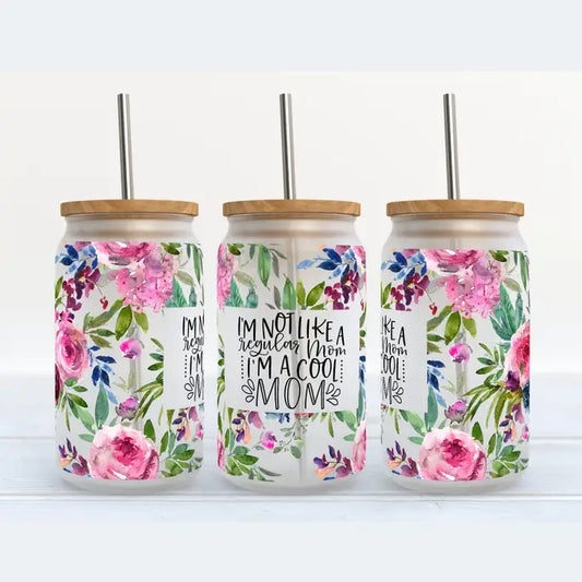 I'm a Cool Mom-Glass Tumbler