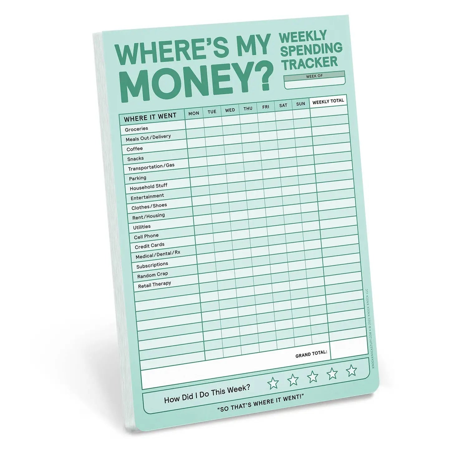 Where's My Money sticky note