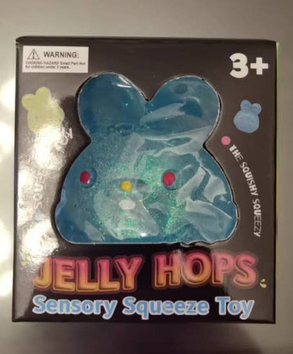 Gummy bear cute cat  Squishy fidget Toy Stress Relief Toy: Bunny / Blue