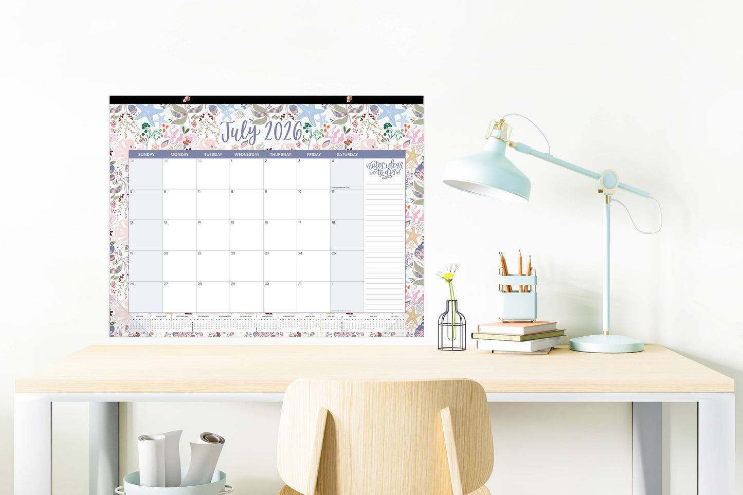 2026-27 Academic Desk & Wall Calendar - 21" x 16": Seasonal