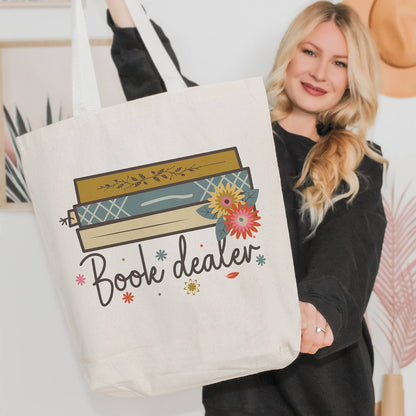 Book Dealer Tote Bag: Natural