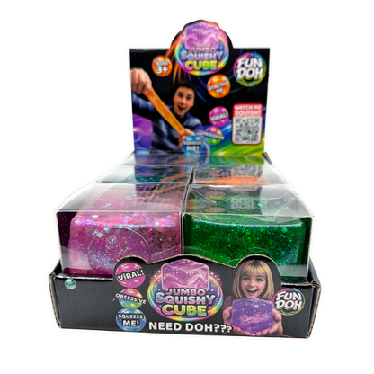 Fun Doh JUMBO Squishy Cube | Viral Assortment - 6/Display: Wholesale Price
