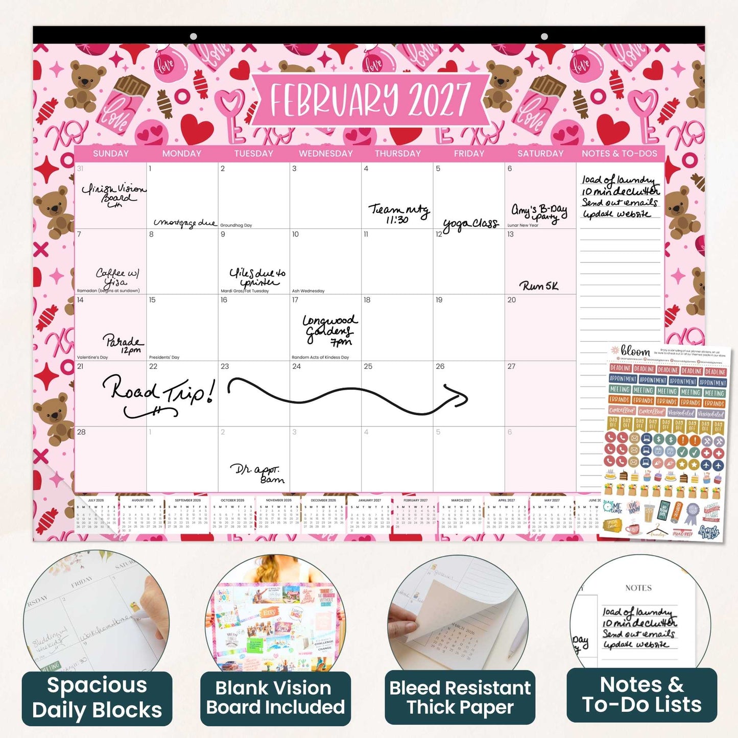 2026-27 Academic Desk & Wall Calendar - 21" x 16": Seasonal