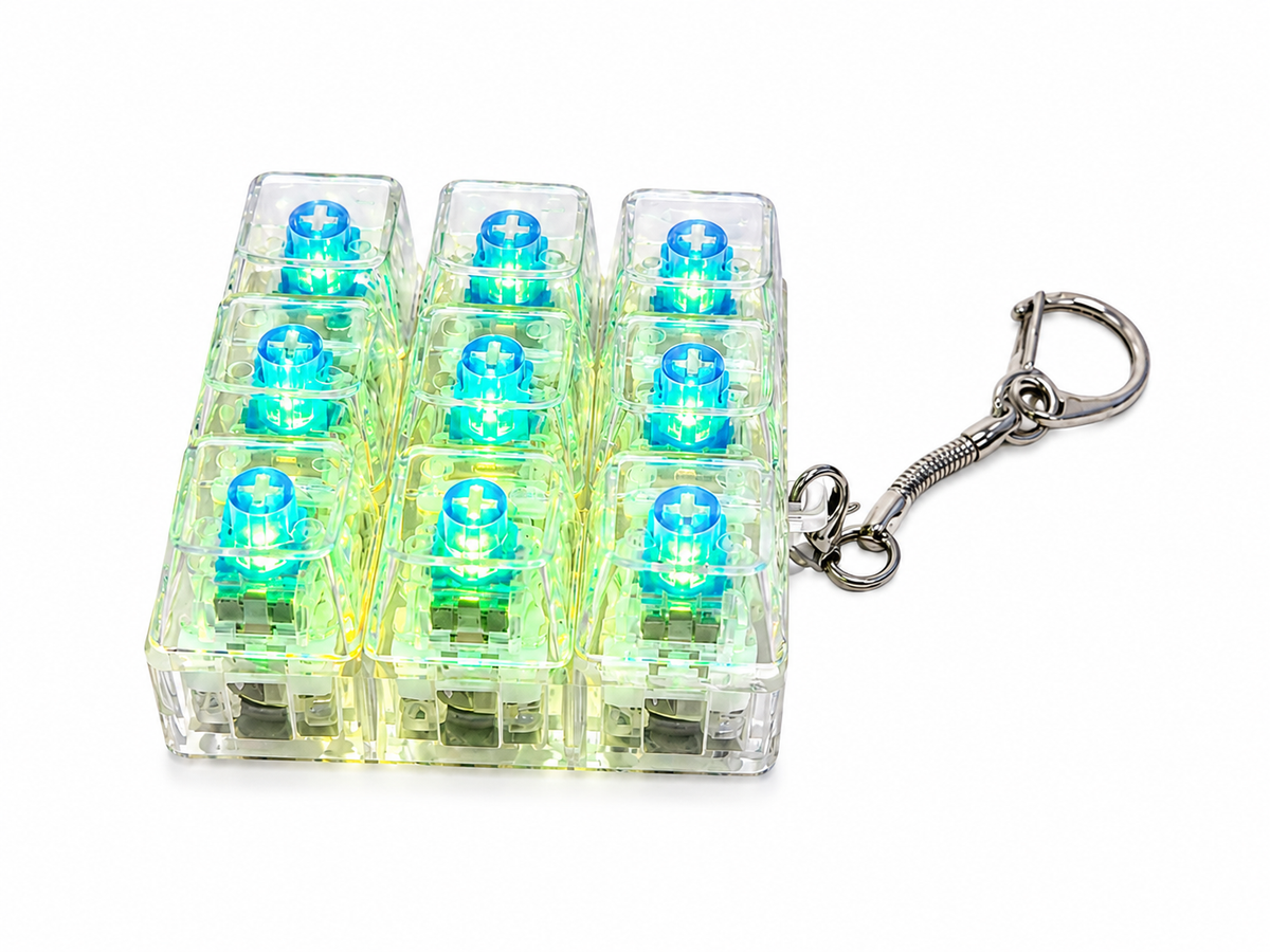 Light Up Keyboard Clicker Keychain MSKK1