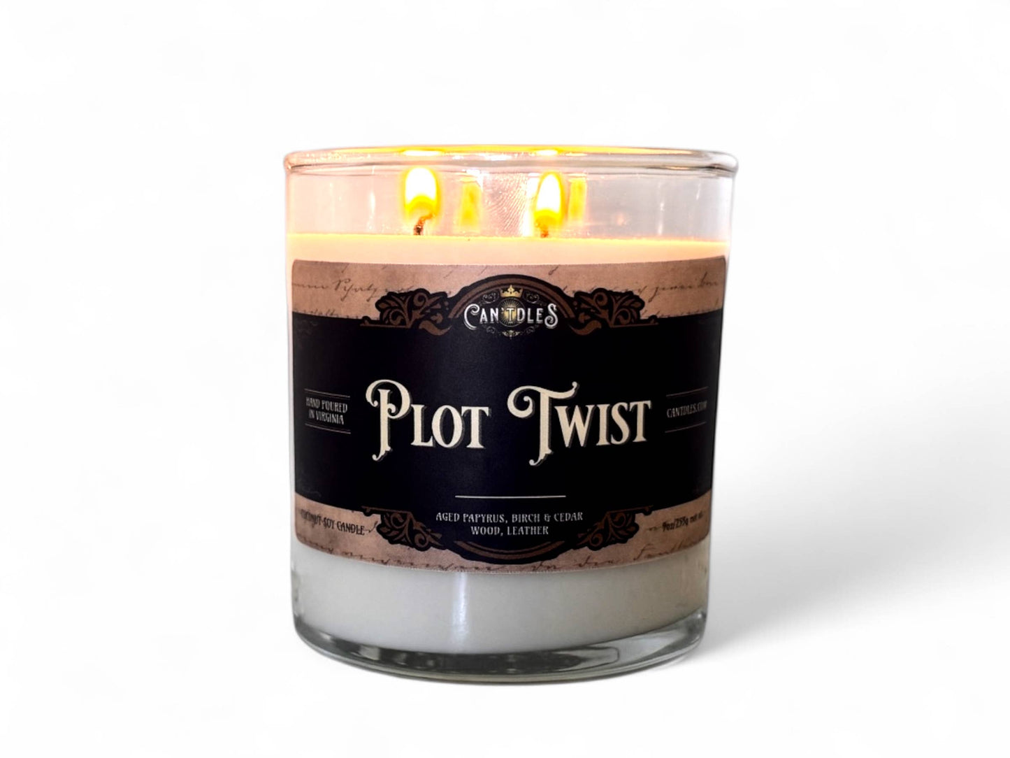 Plot Twist | Bookish Merch Candle | Birchwood & Papery Musk