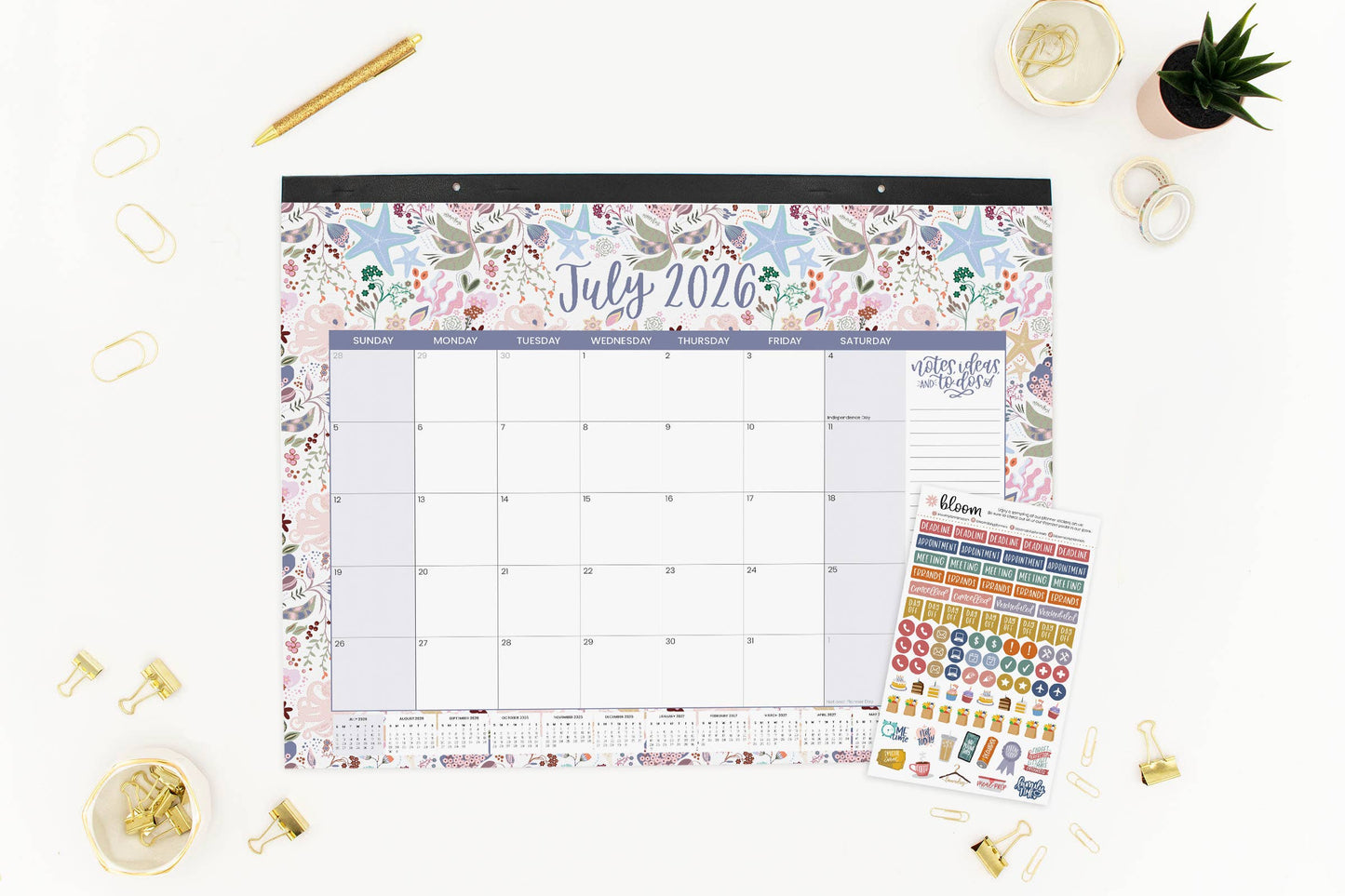 2026-27 Academic Desk & Wall Calendar - 21" x 16": Seasonal