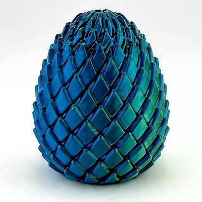 3D Printed Dragon Egg Twisty Fidget Toy Stress-Relief Toy: Aurora Red & Blue