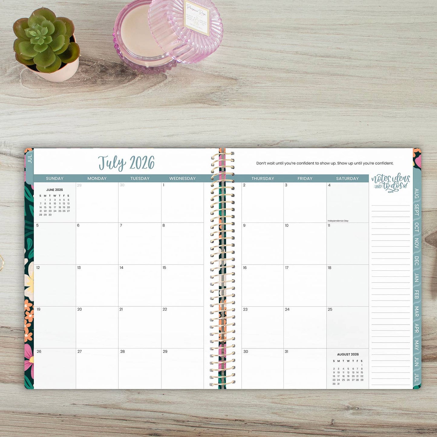 2026-27 Soft Cover Academic Planner, 8.5x11 Size: Coastal Calm