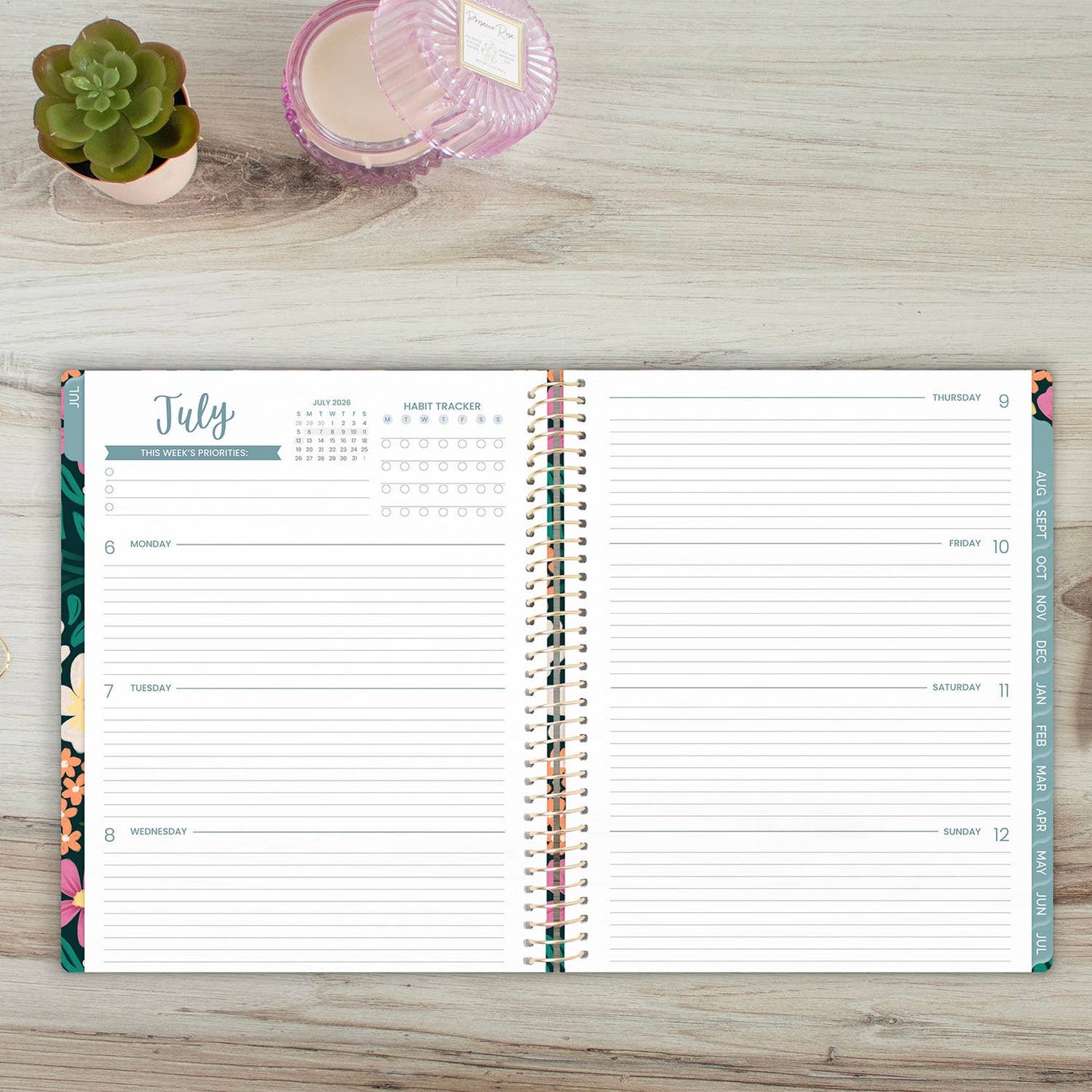 2026-27 Soft Cover Academic Planner, 8.5x11 Size: Coastal Calm